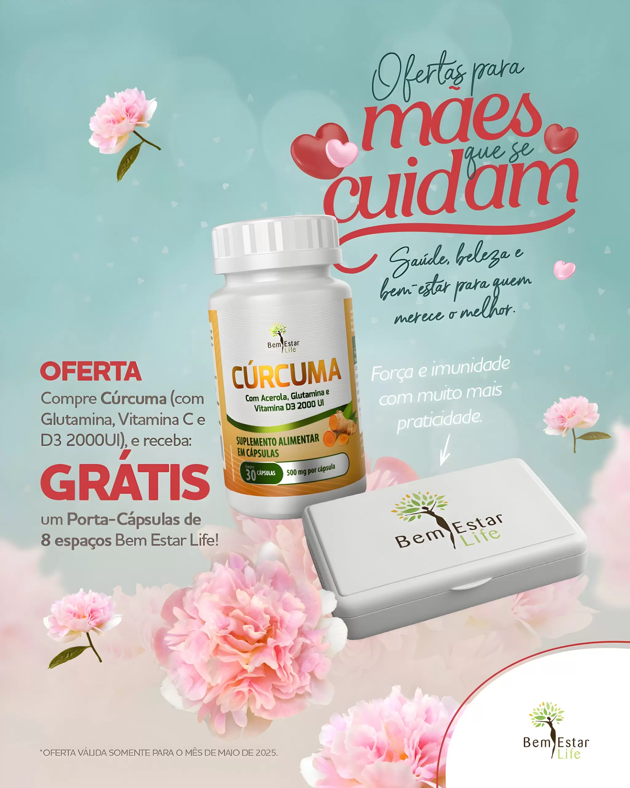 CURCÚMA + VIT D3 2000UI 96% CURCUMINA -PROMOÇAO
