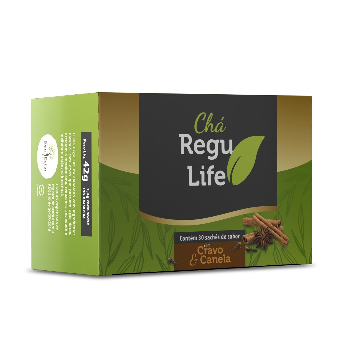 CHA REGULIFE SABOR CRAVO E CANELA ( 30 SACHES )